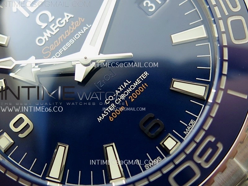 Planet Ocean 43.5mm Blue Ceramic Bezel SS SCF 1:1 Best Edition Blue Dial on SS Bracelet A8900